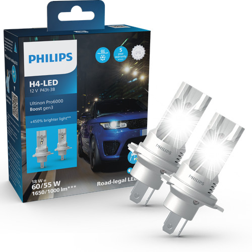 Philips ultinon pro6000 - philips, h4
